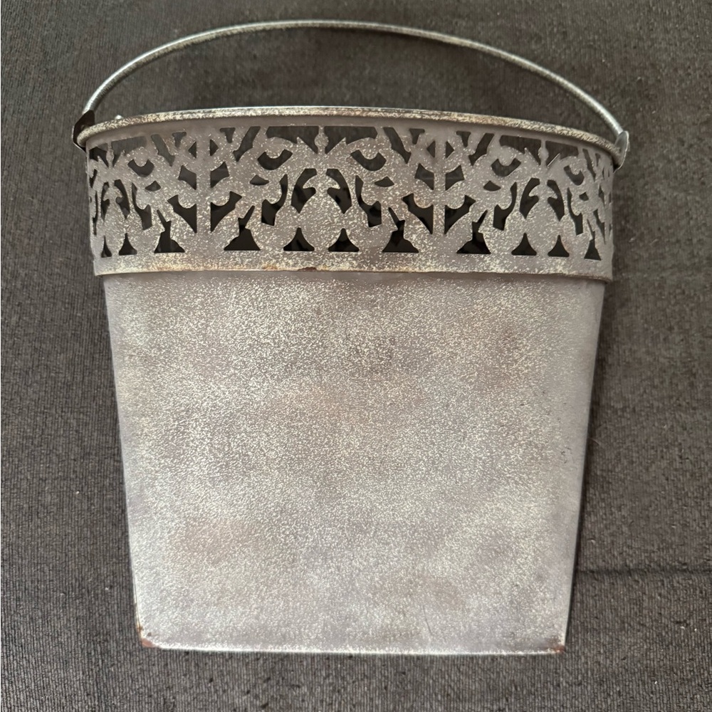 Decorative Metal Bucket with Handle